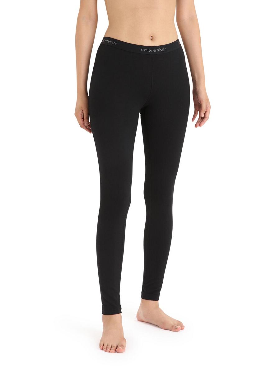 Icebreaker Merino 200 Oasis Thermal Leggings Női Egy darab és készlet Fekete | HU 1772SGLO